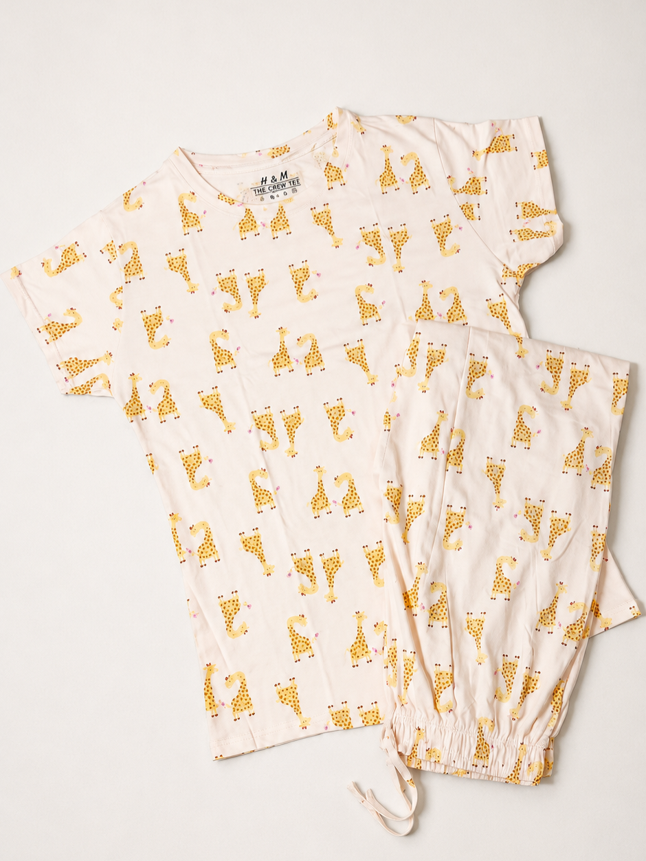 ست لباس راحتی تیشرت وشلوار H&M زنانه سایز XL